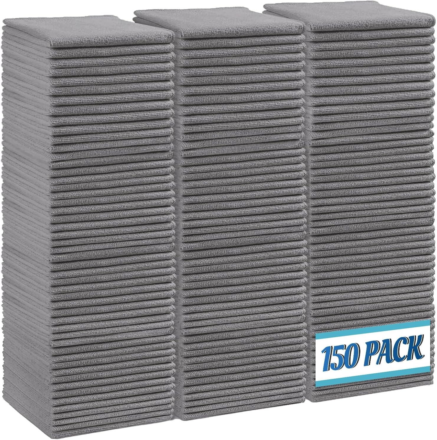 image:imageHOMEXCEL 8PK Microfiber Cleaning Cloth Cleaning Rags for Home 115x115inGrey