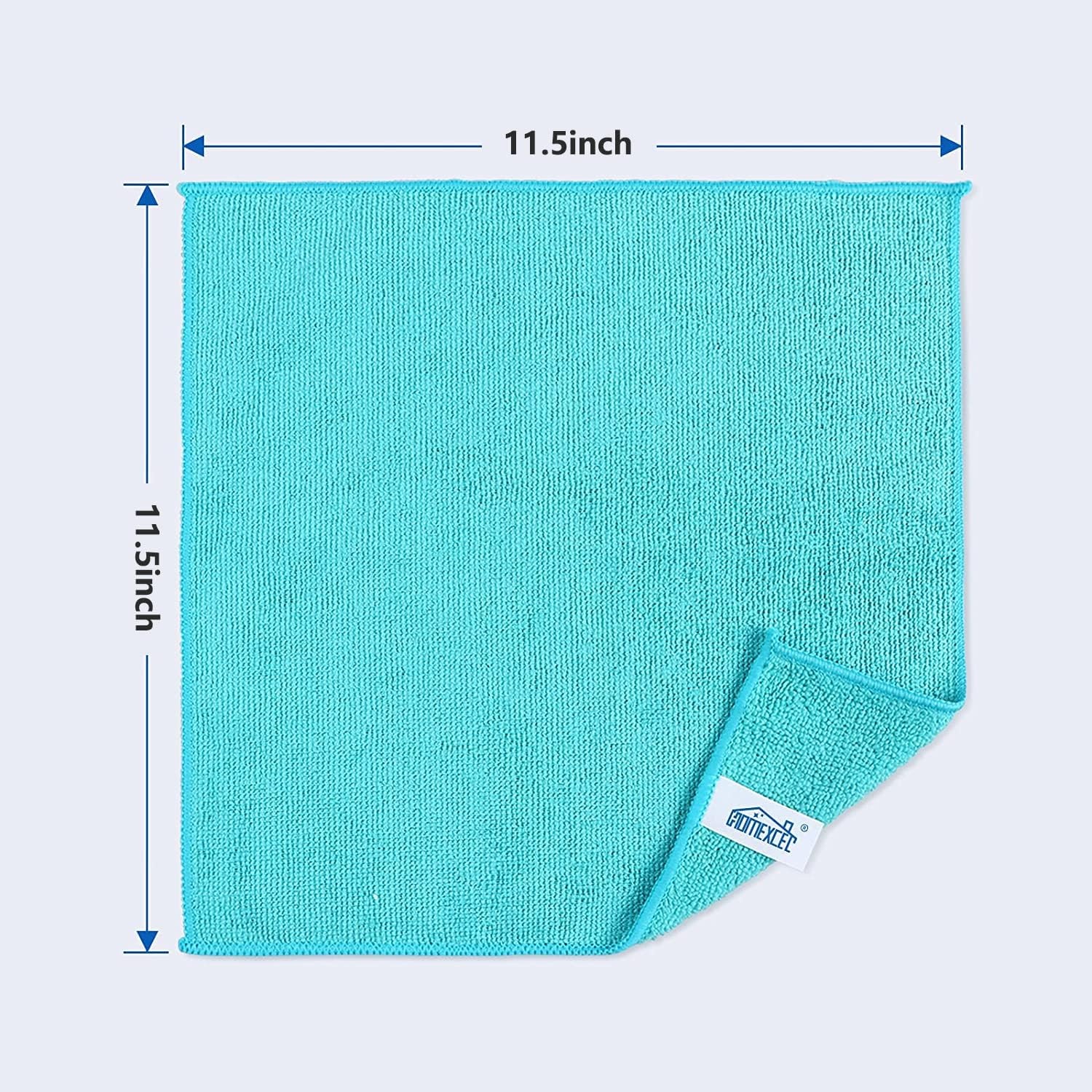 image:imageHOMEXCEL 8PK Microfiber Cleaning Cloth Cleaning Rags for Home 115x115inMulticolor