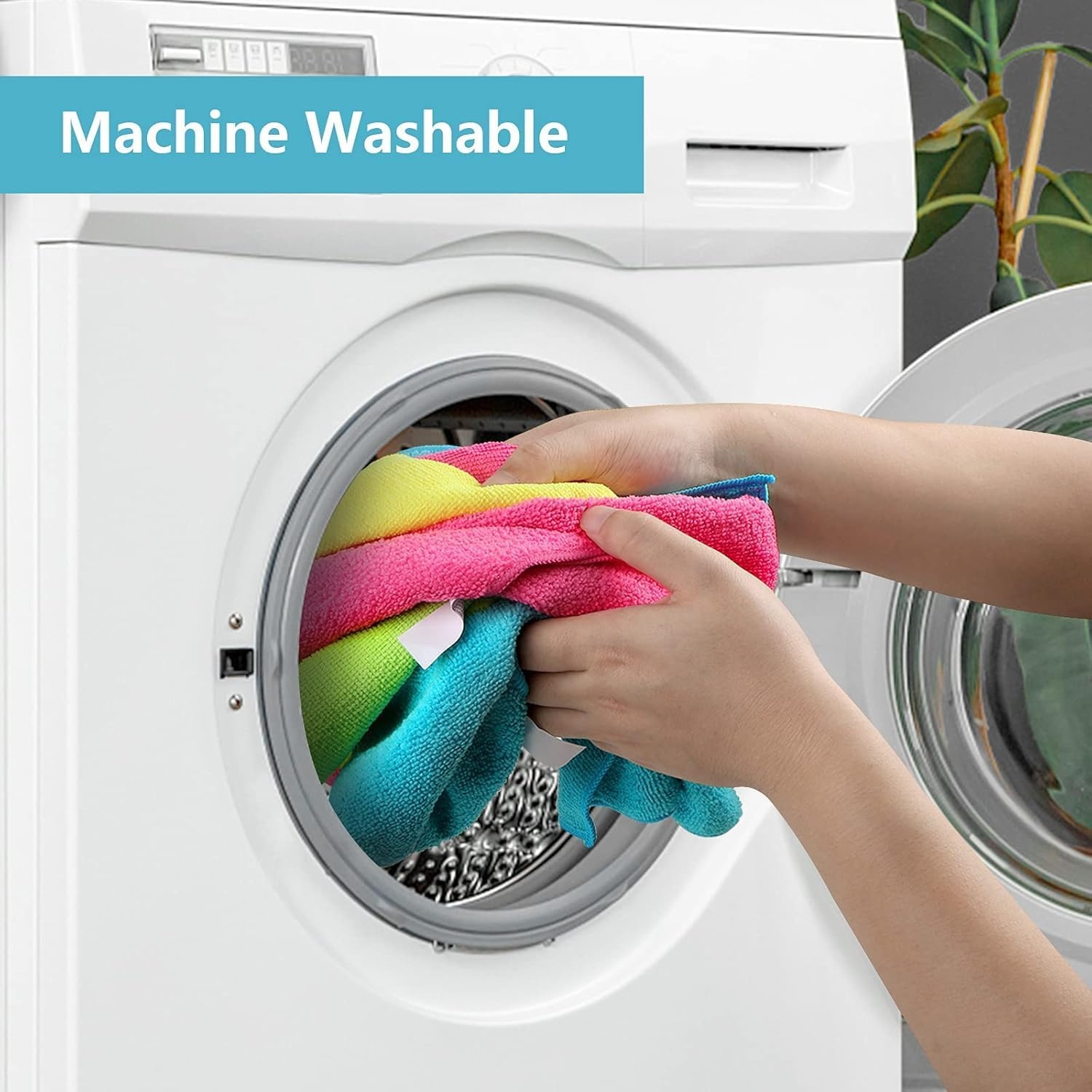 image:imageHOMEXCEL 8PK Microfiber Cleaning Cloth Cleaning Rags for Home 115x115inMulticolor