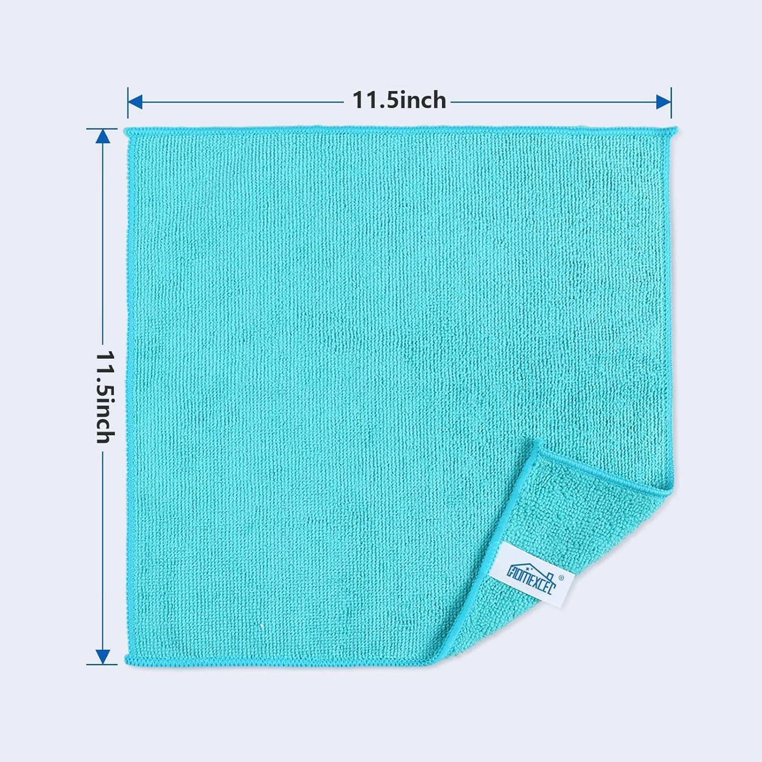 image:imageHOMEXCEL 8PK Microfiber Cleaning Cloth Cleaning Rags for Home 115x115inMulticolor