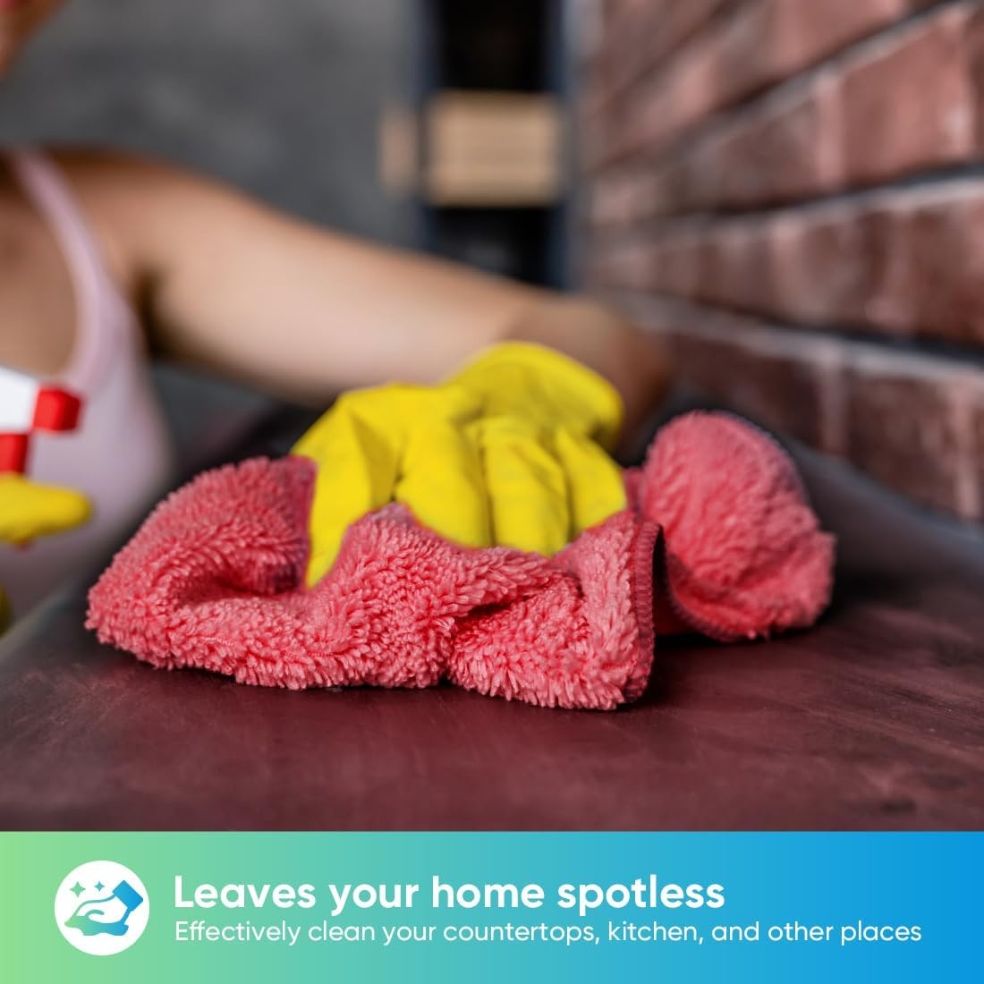 image:imageHOMEXCEL 8PK Microfiber Cleaning Cloth Cleaning Rags for Home 115x115inRed