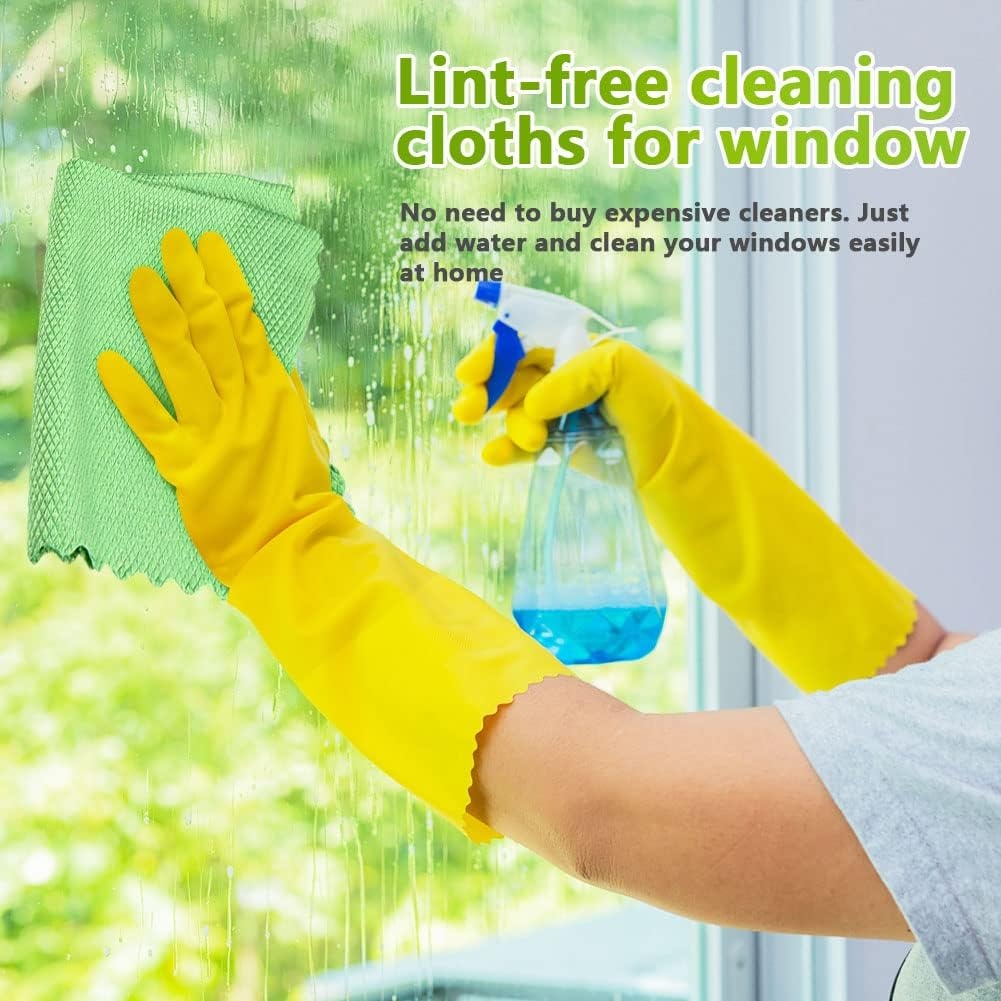 image:imageHOMEXCEL Glass Cleaning Cloths 6 PK Lint Free Towel for Windows MirrorsMulticolor