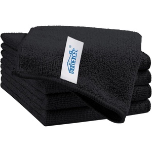 HOMEXCEL 8PK Microfiber Cleaning Cloth, Cleaning Rags for Home, 11.5×11.5in(Black)
