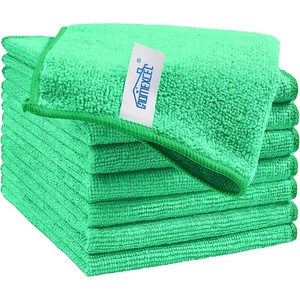 HOMEXCEL 8PK Microfiber Cleaning Cloth, Cleaning Rags for Home, 11.5×11.5in(Green)