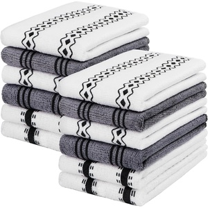 HOMEXCEL 8PK Microfiber Cleaning Cloth, Cleaning Rags for Home, 11.5×11.5in(White/Grey)