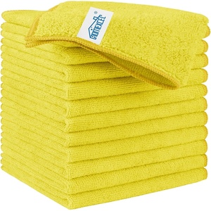 HOMEXCEL 8PK Microfiber Cleaning Cloth, Cleaning Rags for Home, 11.5×11.5in(Yellow)