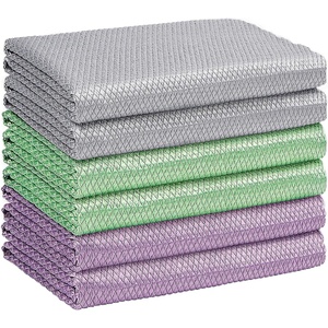 HOMEXCEL Glass Cleaning Cloths 6 PK, Lint Free Towel for Windows, Mirrors(Multicolor)