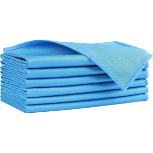 HOMEXCEL Glass Cleaning Cloths 6PK, Streak Free Towel for Windows, 14x16in(Blue)