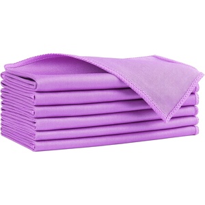 HOMEXCEL Glass Cleaning Cloths 6PK, Streak Free Towel for Windows, 14x16in(Purple)