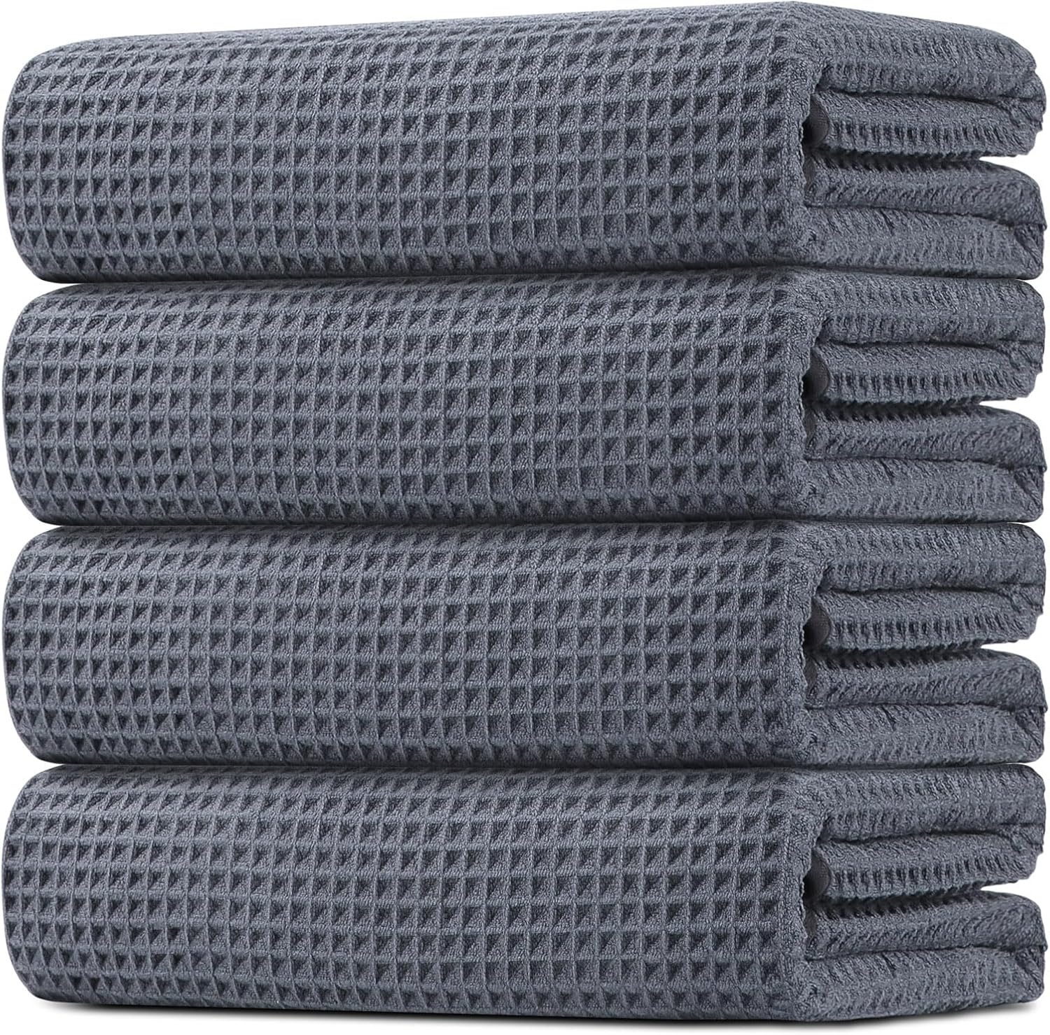 image:imageHOMEXCEL Bath Towels 2PK Microfiber Ultra Soft Bathroom Towel 27x54 inGrey