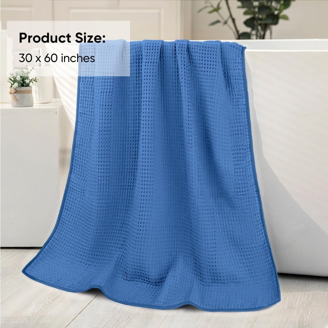 image:imageHOMEXCEL Bath Towels 2PK Microfiber Ultra Soft Bathroom Towel 27x54 inMulticolor