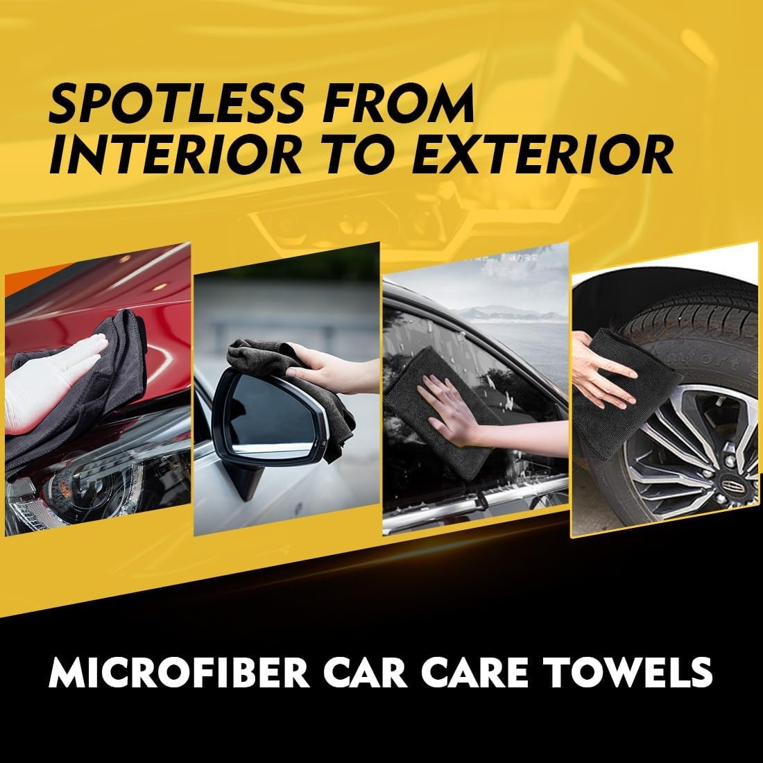 image:imageHOMEXCEL Car Drying Towel 36x 24 Microfiber Towels for Cars Trucks SUVBlack