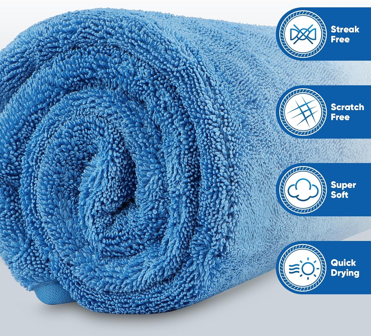 image:imageHOMEXCEL Car Drying Towel 36x 24 Microfiber Towels for Cars Trucks SUVBlue