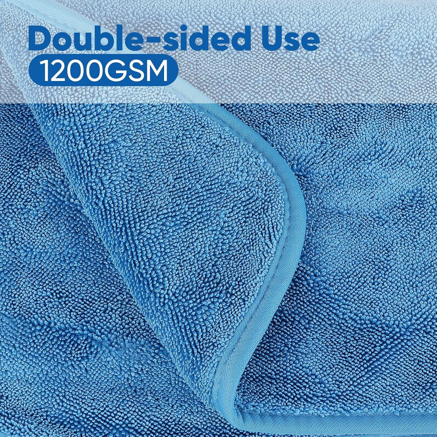 image:imageHOMEXCEL Car Drying Towel 36x 24 Microfiber Towels for Cars Trucks SUVBlue