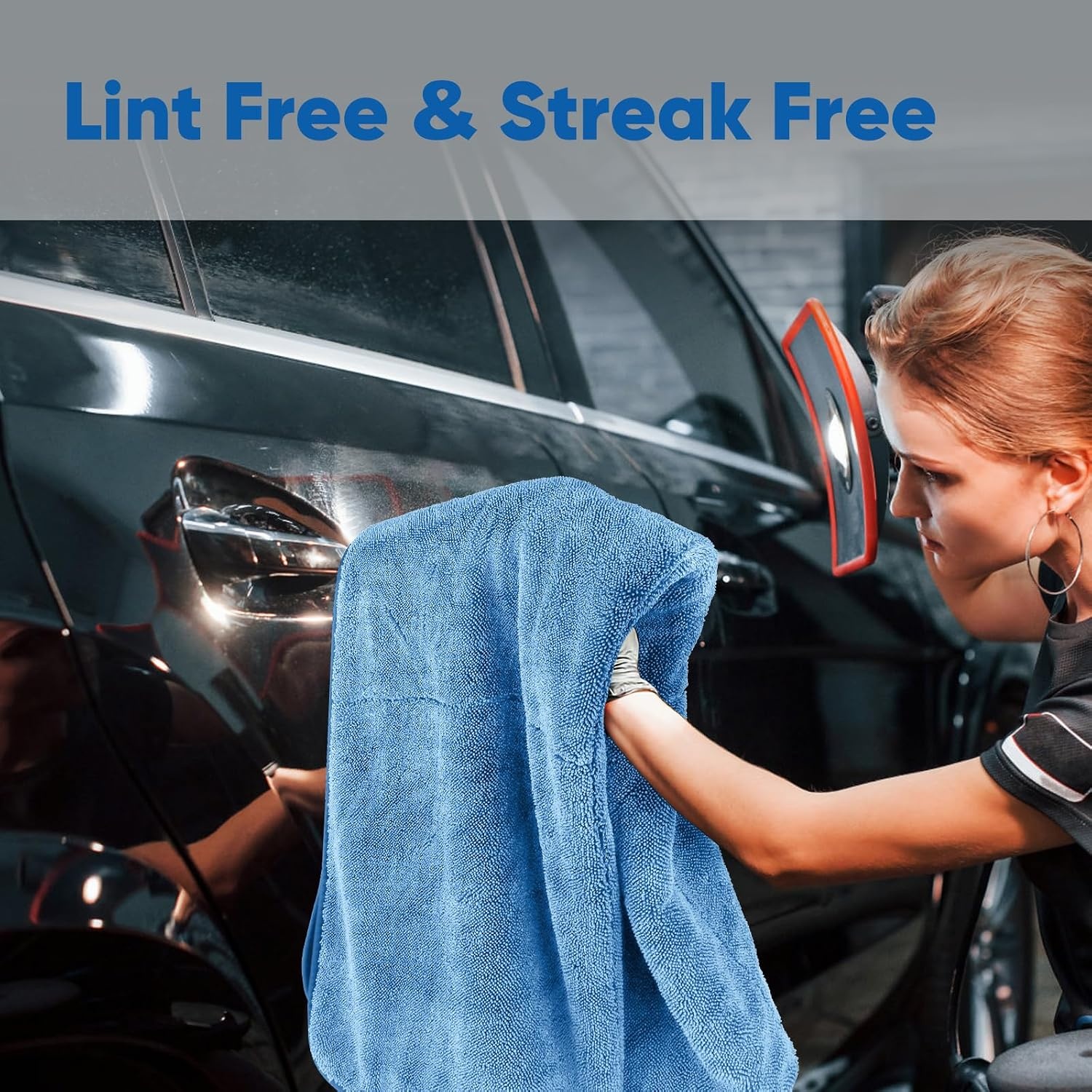 image:imageHOMEXCEL Car Drying Towel 36x 24 Microfiber Towels for Cars Trucks SUVBlue