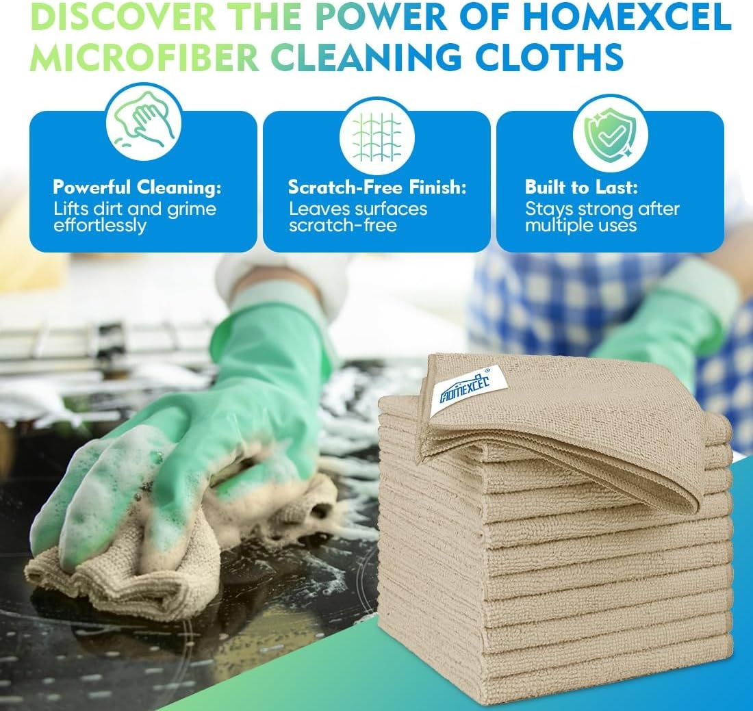 image:imageHOMEXCEL Car Drying Towel 36x 24 Microfiber Towels for Cars Trucks SUVBrown