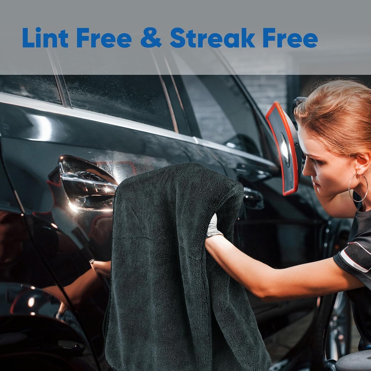 image:imageHOMEXCEL Car Drying Towel 36x 24 Microfiber Towels for Cars Trucks SUVDark Grey