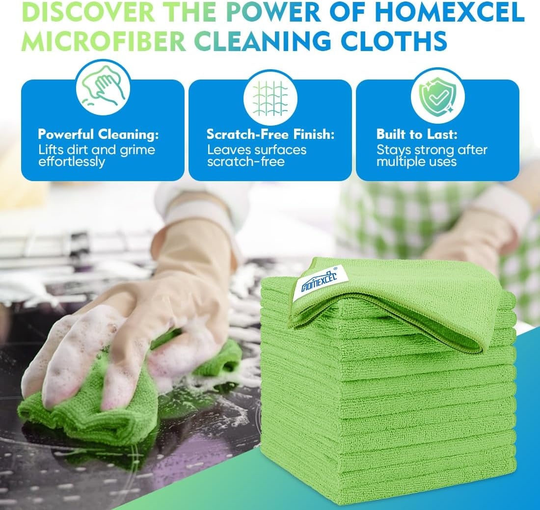 image:imageHOMEXCEL Car Drying Towel 36x 24 Microfiber Towels for Cars Trucks SUVGreen