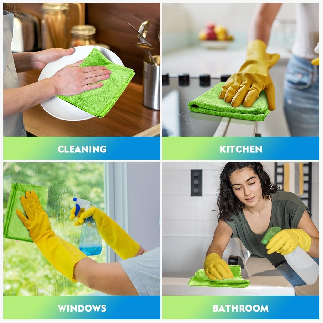 image:imageHOMEXCEL Car Drying Towel 36x 24 Microfiber Towels for Cars Trucks SUVGreen