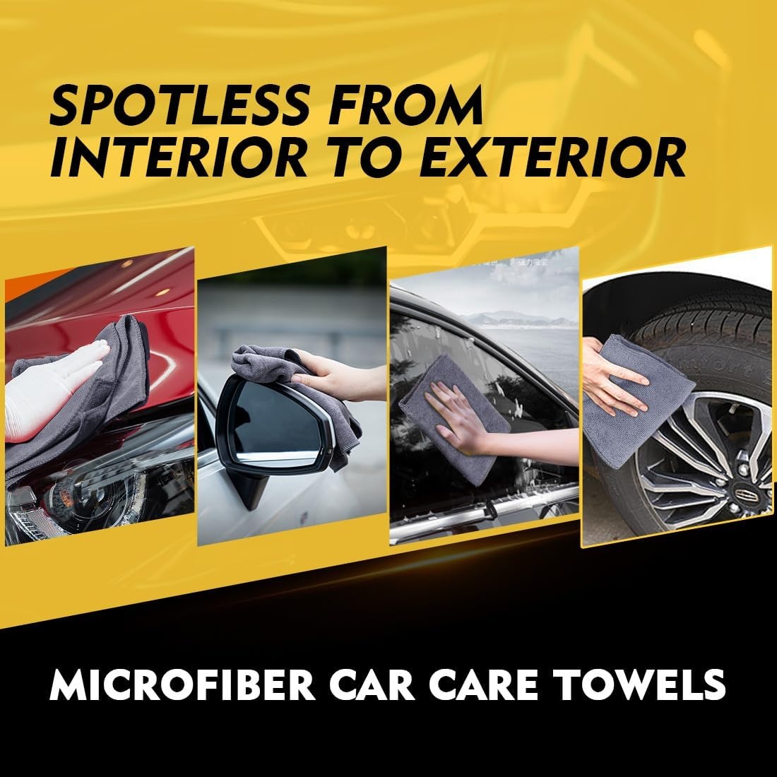 image:imageHOMEXCEL Car Drying Towel 36x 24 Microfiber Towels for Cars Trucks SUVGrey
