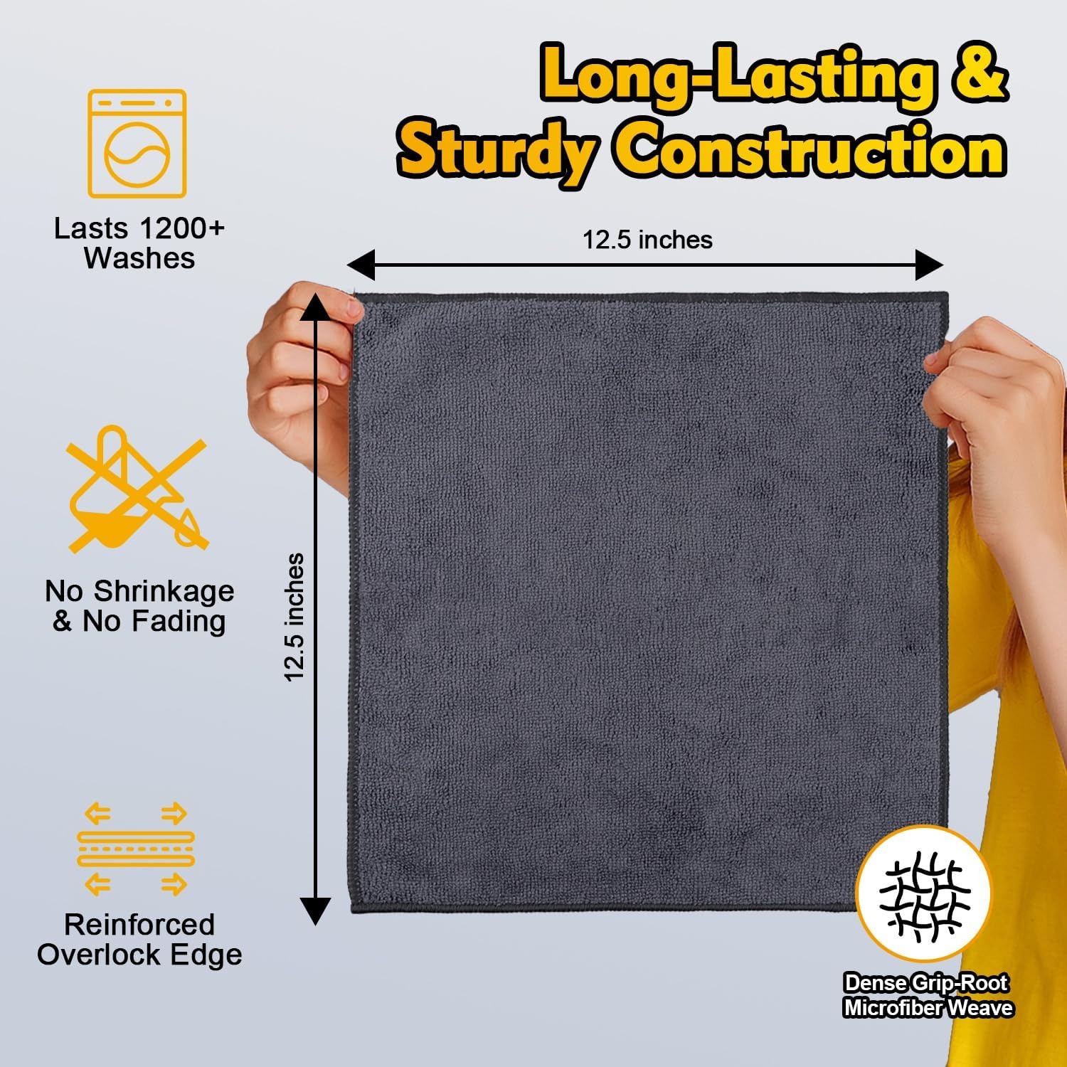 image:imageHOMEXCEL Car Drying Towel 36x 24 Microfiber Towels for Cars Trucks SUVGrey