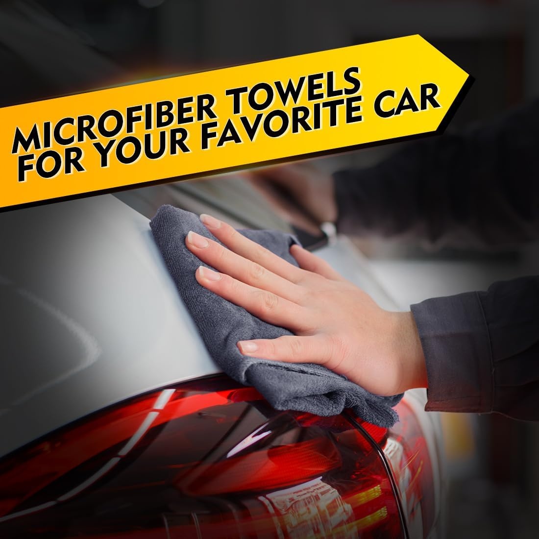 image:imageHOMEXCEL Car Drying Towel 36x 24 Microfiber Towels for Cars Trucks SUVGrey