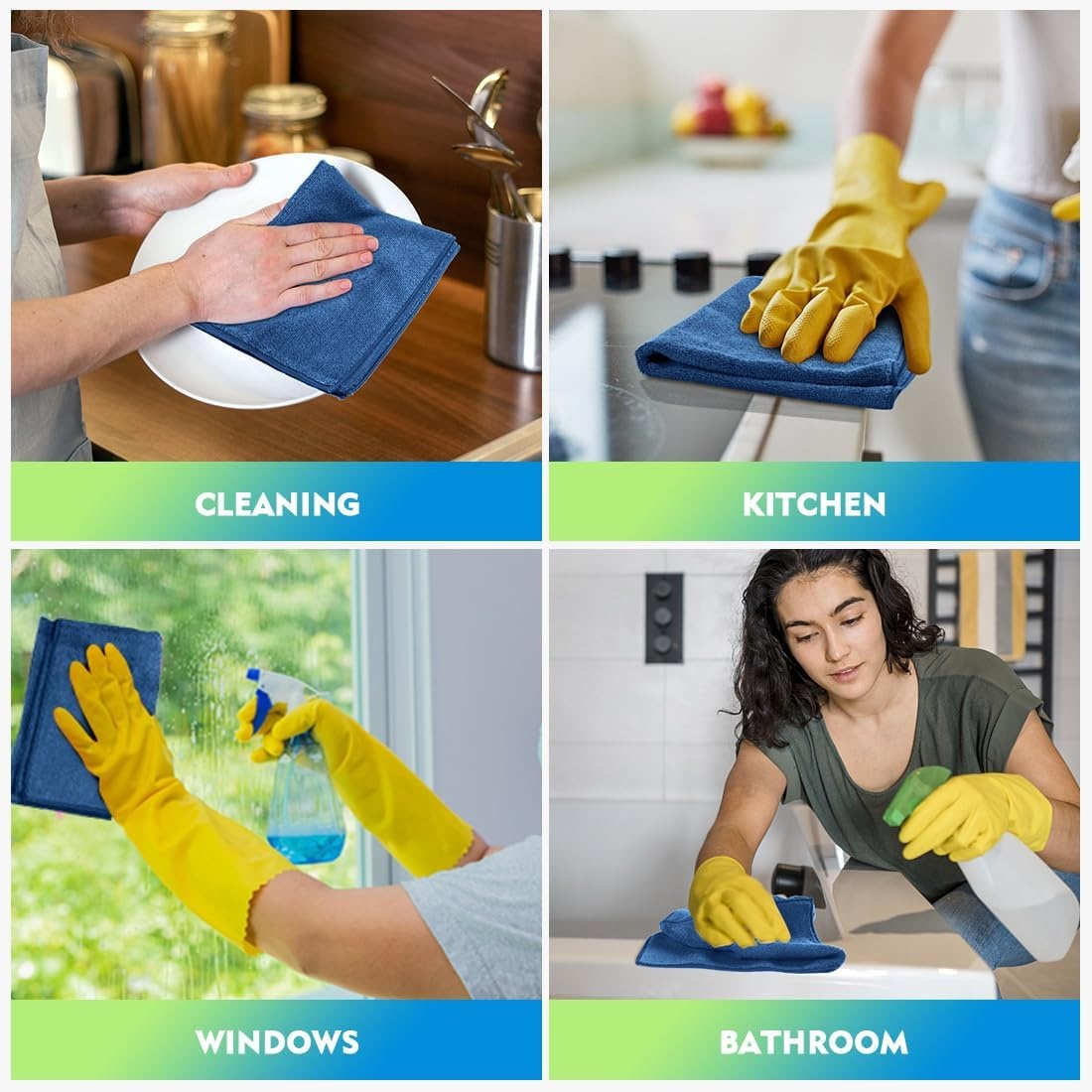 image:imageHOMEXCEL Car Drying Towel 36x 24 Microfiber Towels for Cars Trucks SUVLake Green