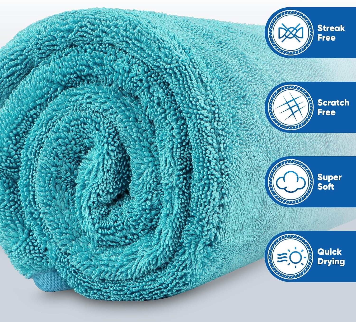 image:imageHOMEXCEL Car Drying Towel 36x 24 Microfiber Towels for Cars Trucks SUVLake Green
