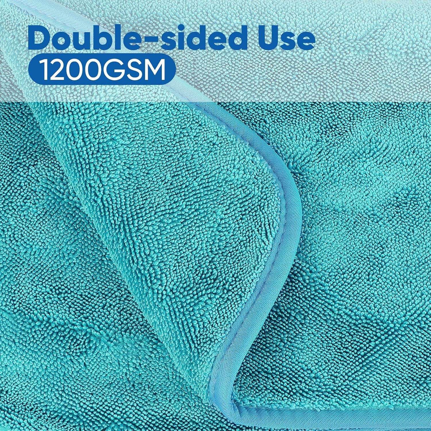 image:imageHOMEXCEL Car Drying Towel 36x 24 Microfiber Towels for Cars Trucks SUVLake Green