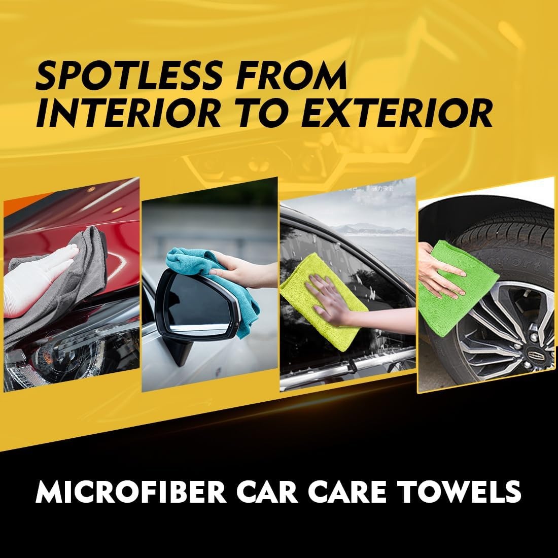 image:imageHOMEXCEL Car Drying Towel 36x 24 Microfiber Towels for Cars Trucks SUVMulticolor