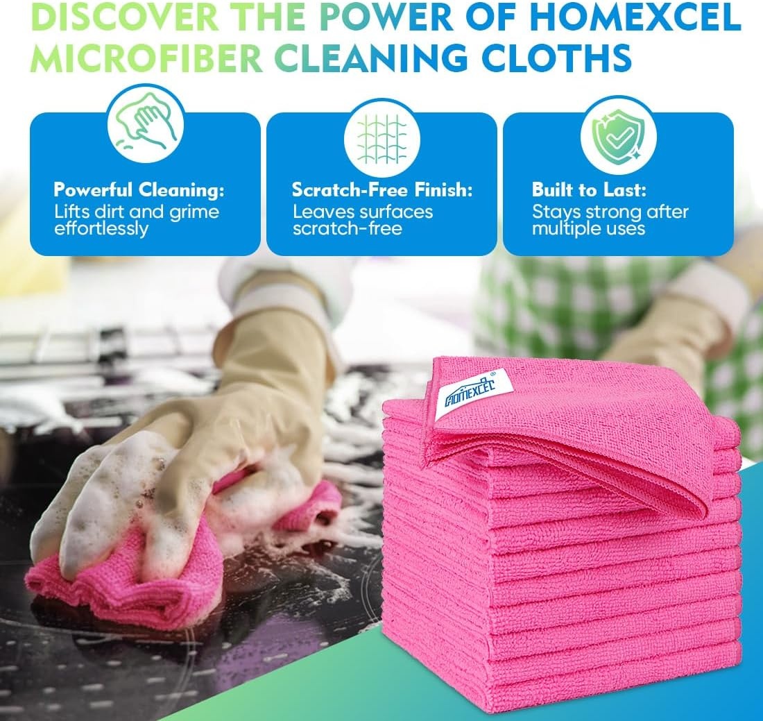 image:imageHOMEXCEL Car Drying Towel 36x 24 Microfiber Towels for Cars Trucks SUVPink