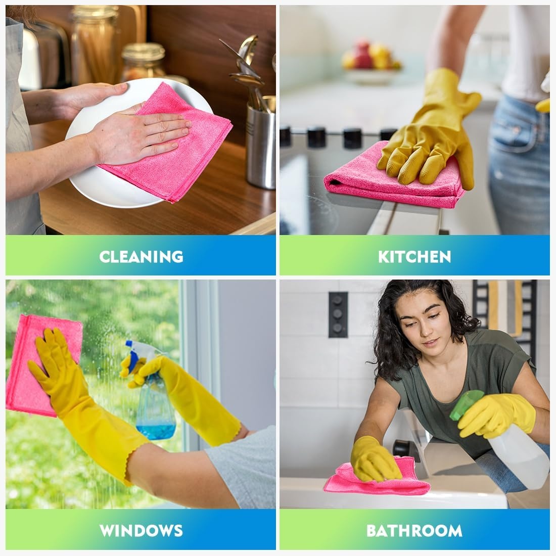 image:imageHOMEXCEL Car Drying Towel 36x 24 Microfiber Towels for Cars Trucks SUVPink
