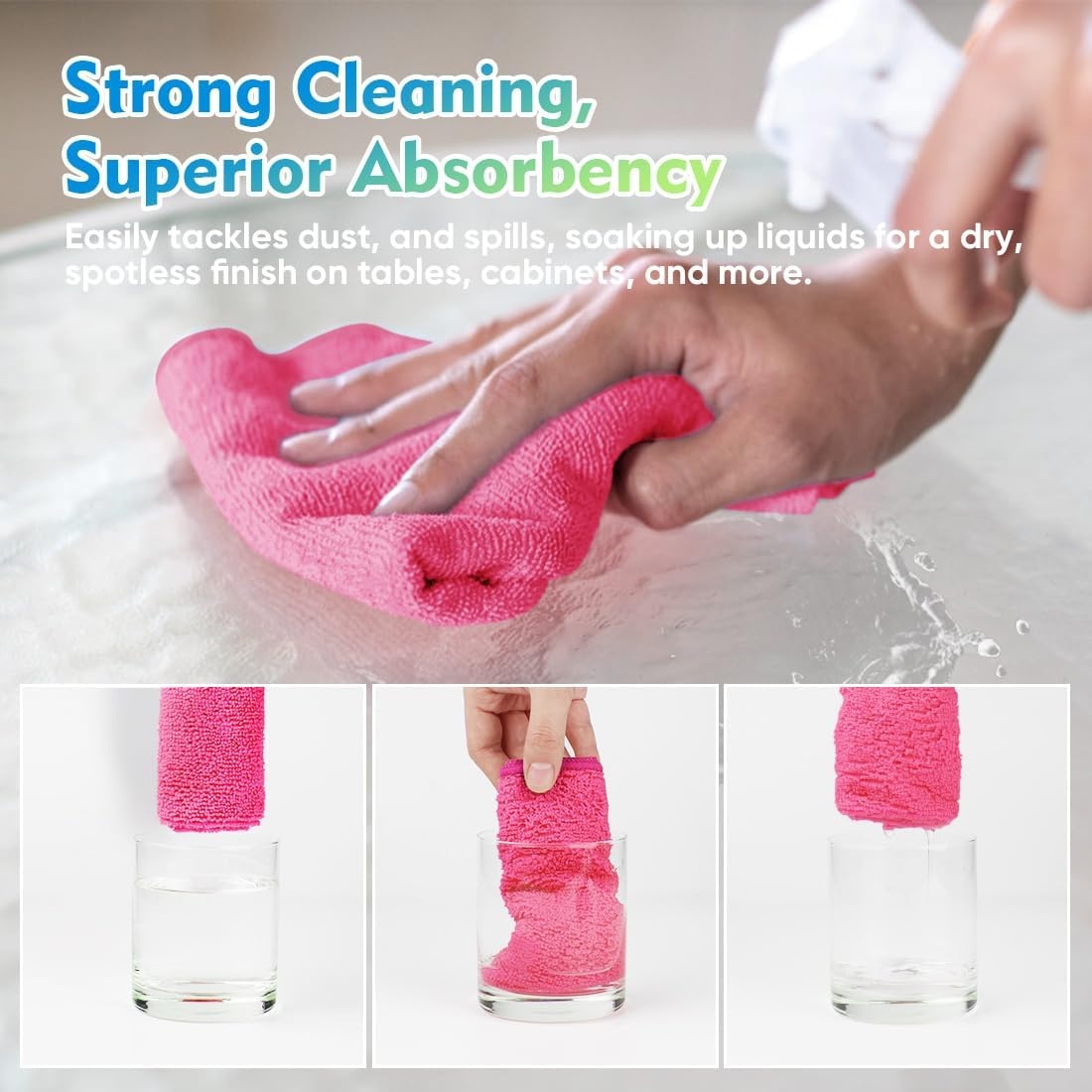 image:imageHOMEXCEL Car Drying Towel 36x 24 Microfiber Towels for Cars Trucks SUVPink