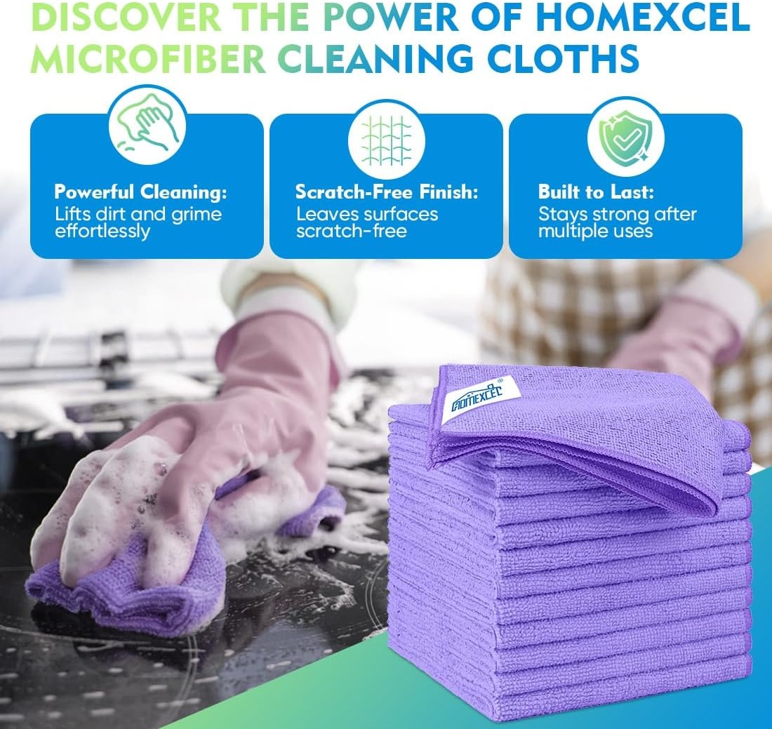 image:imageHOMEXCEL Car Drying Towel 36x 24 Microfiber Towels for Cars Trucks SUVPurple