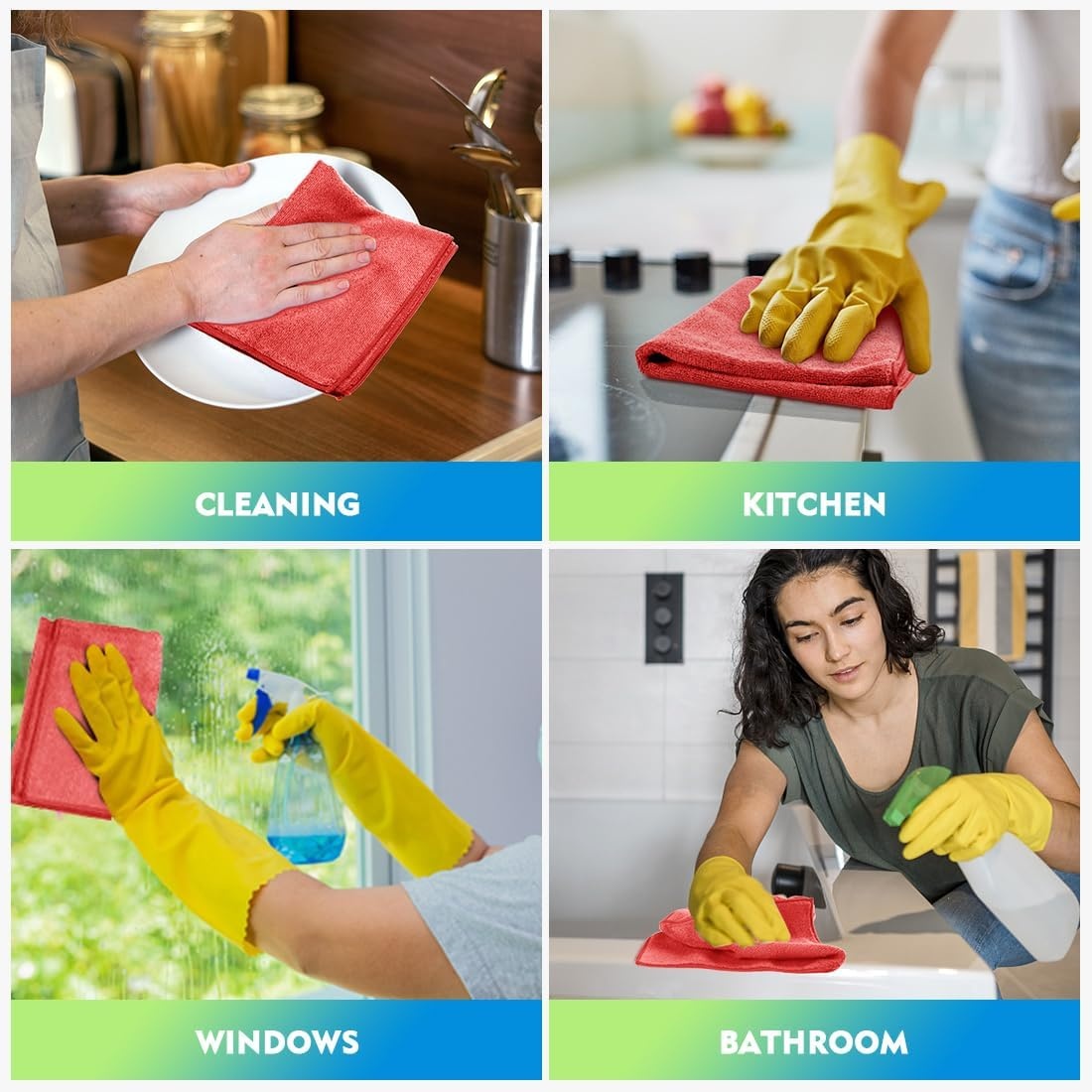 image:imageHOMEXCEL Car Drying Towel 36x 24 Microfiber Towels for Cars Trucks SUVRed