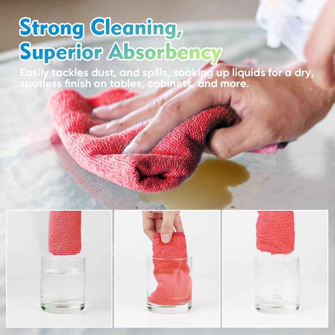 image:imageHOMEXCEL Car Drying Towel 36x 24 Microfiber Towels for Cars Trucks SUVRed