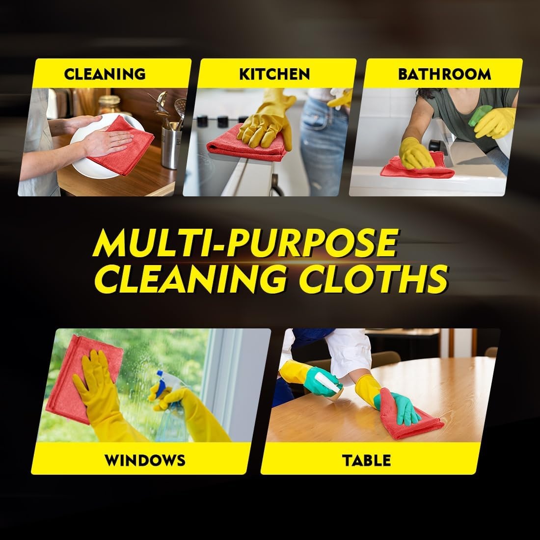 image:imageHOMEXCEL Car Drying Towel 36x 24 Microfiber Towels for Cars Trucks SUVRed