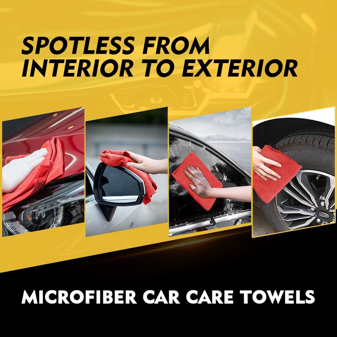 image:imageHOMEXCEL Car Drying Towel 36x 24 Microfiber Towels for Cars Trucks SUVRed