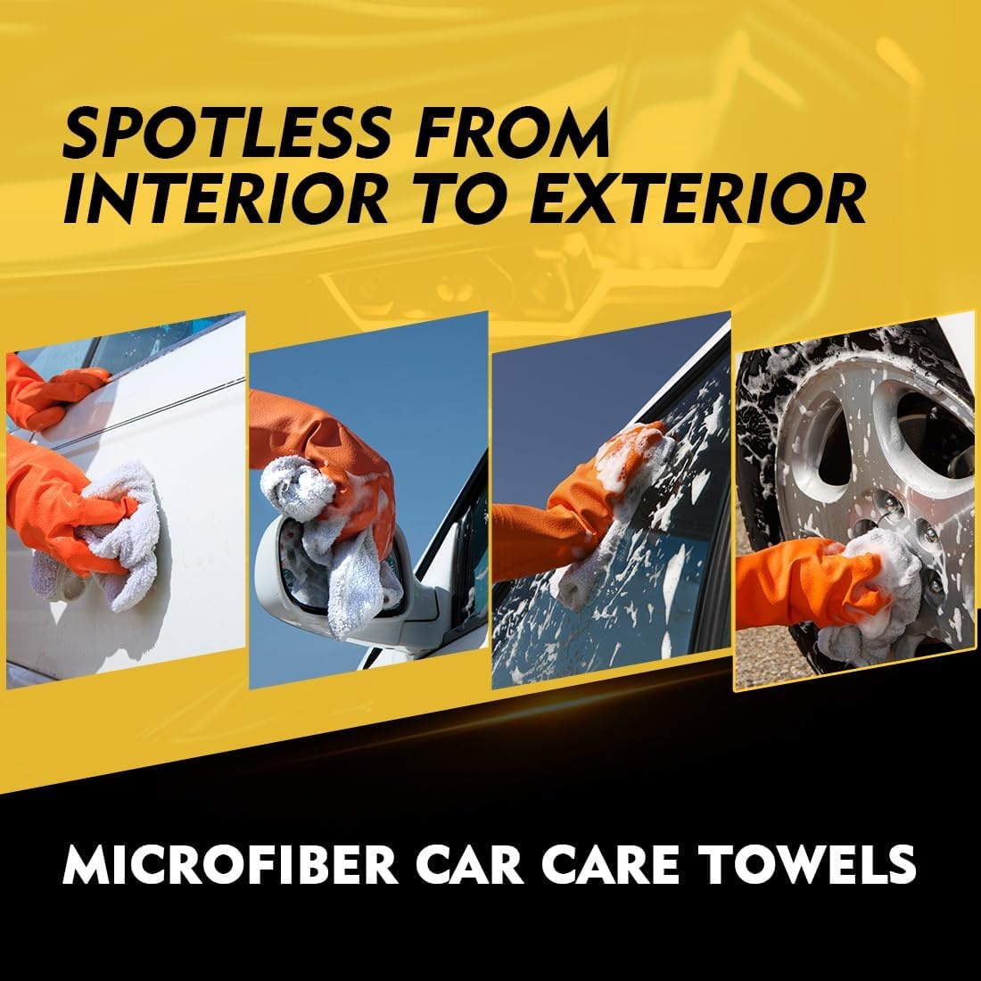 image:imageHOMEXCEL Car Drying Towel 36x 24 Microfiber Towels for Cars Trucks SUVWhite