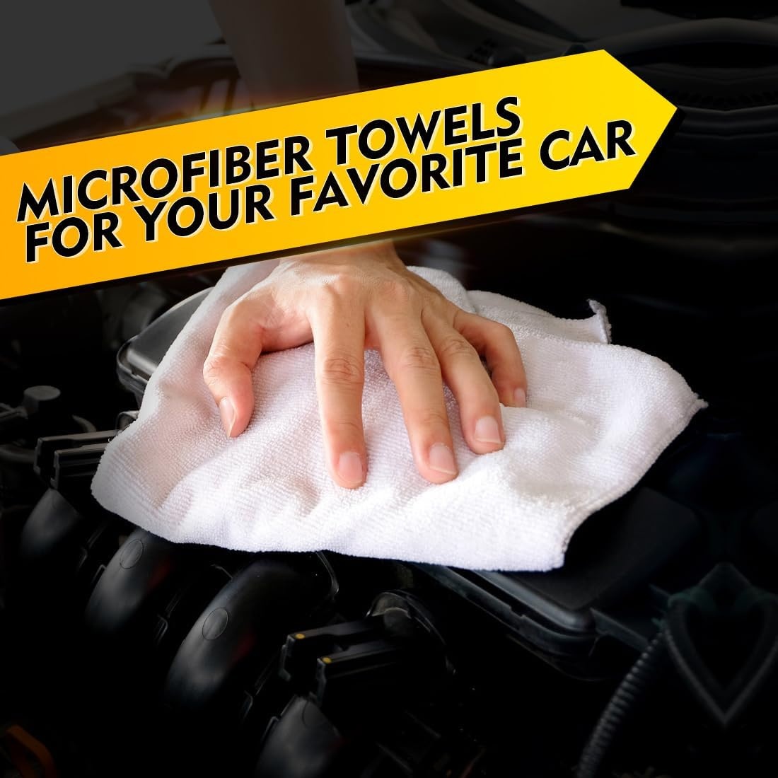 image:imageHOMEXCEL Car Drying Towel 36x 24 Microfiber Towels for Cars Trucks SUVWhite