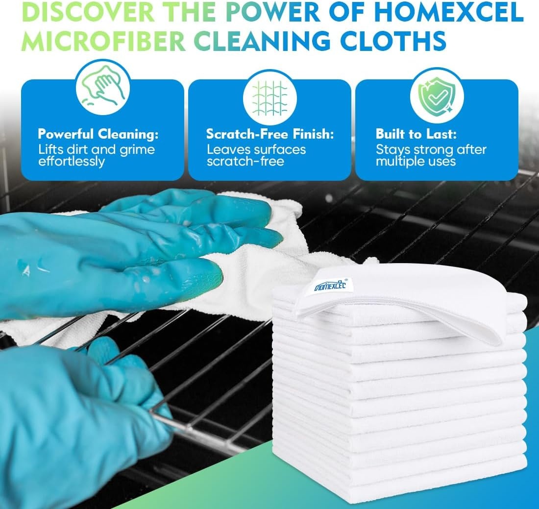 image:imageHOMEXCEL Car Drying Towel 36x 24 Microfiber Towels for Cars Trucks SUVWhite