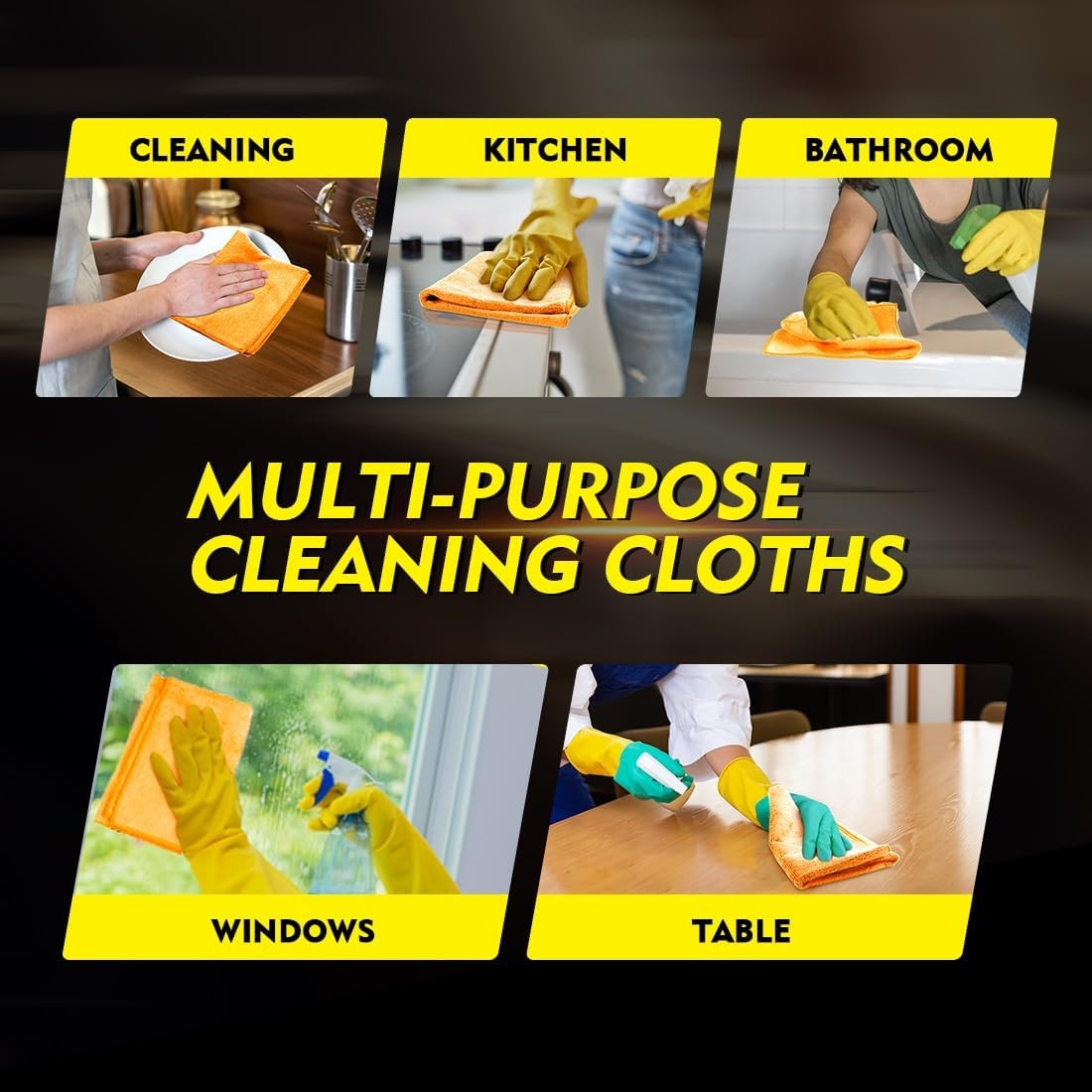 image:imageHOMEXCEL Car Drying Towel 36x 24 Microfiber Towels for Cars Trucks SUVYellow