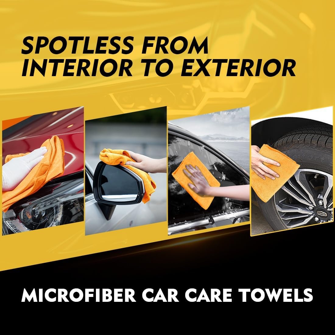 image:imageHOMEXCEL Car Drying Towel 36x 24 Microfiber Towels for Cars Trucks SUVYellow