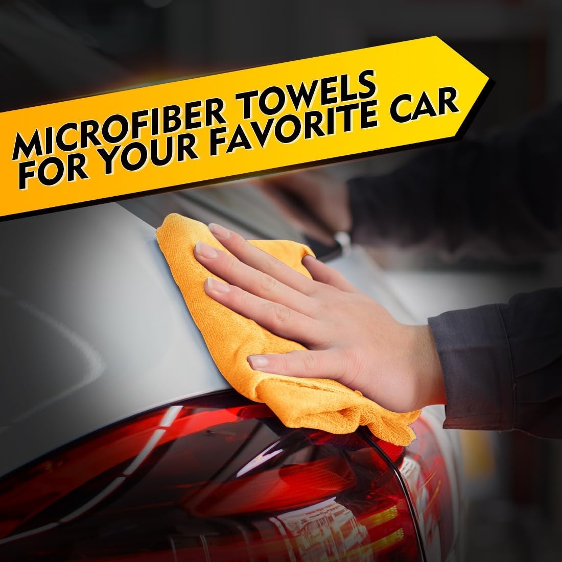 image:imageHOMEXCEL Car Drying Towel 36x 24 Microfiber Towels for Cars Trucks SUVYellow