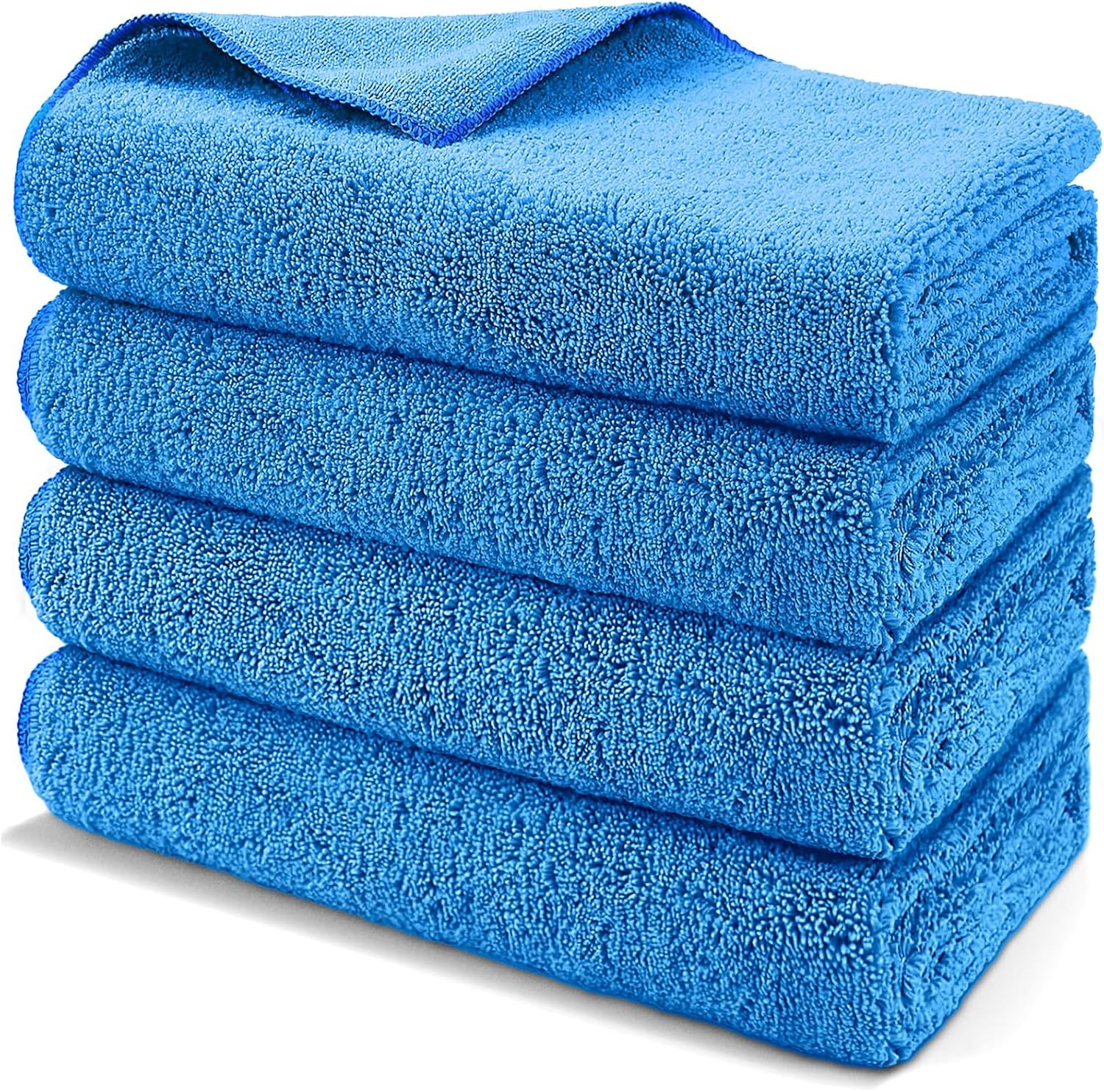 image:imageHOMEXCEL Professional Large Microfiber Car Drying Towels 2 Pack Lint Free Scratch Free Highly Absorbent Drying Towel for Cars SUVs RVs Trucks and Boats31 x 24GreyBlue