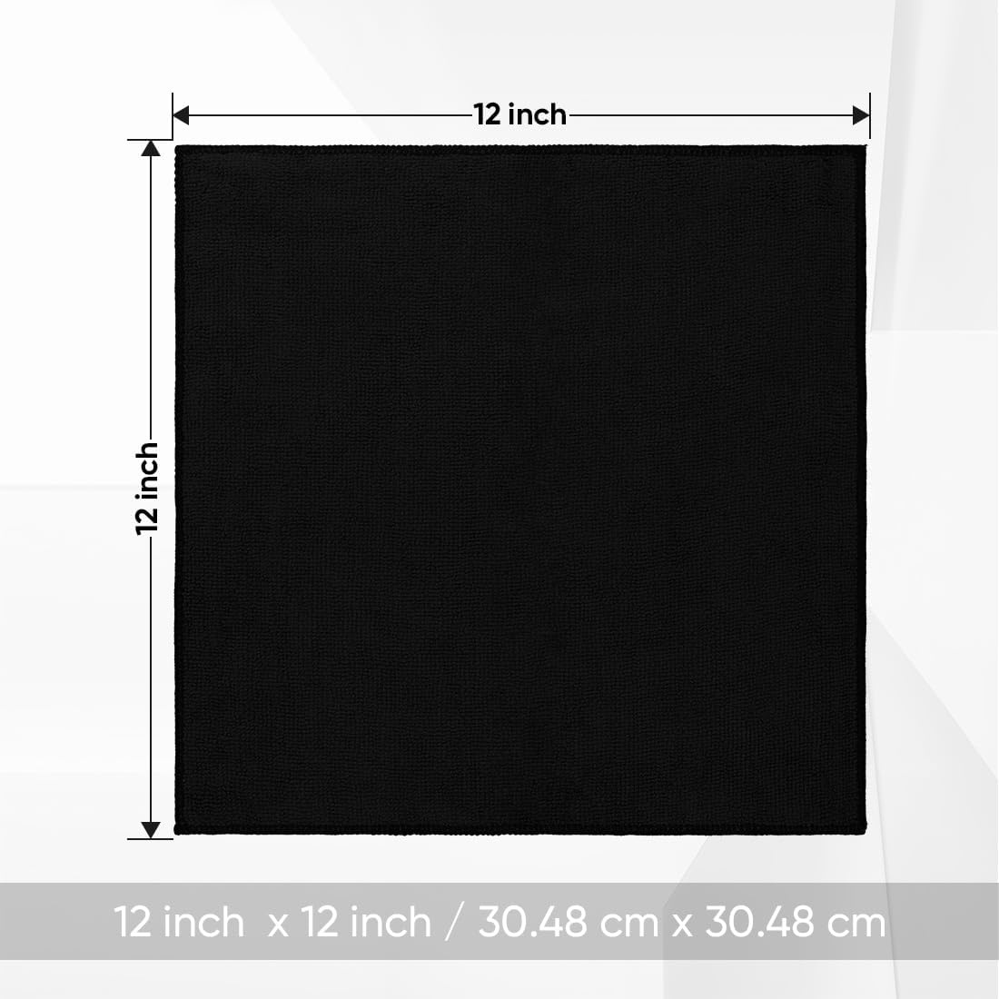 image:imageHOMEXCEL Washcloths 50PK Ultra SoftampHighly Absorbent Face Towels 12X12 inBlack