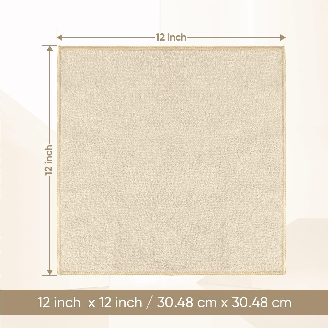 image:imageHOMEXCEL Washcloths 50PK Ultra SoftampHighly Absorbent Face Towels 12X12 inBrown