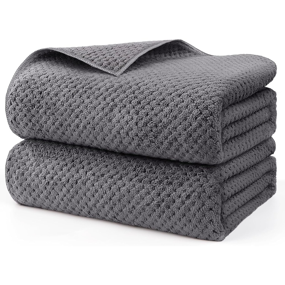 image:imageHOMEXCEL 6PK Bath Towel Set 24x48 in AbsorbentampQuick Dry Towels for HotelGrey