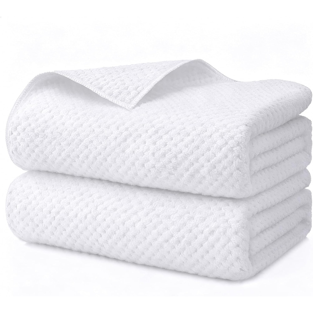 image:imageHOMEXCEL 6PK Bath Towel Set 24x48 in AbsorbentampQuick Dry Towels for HotelWhite