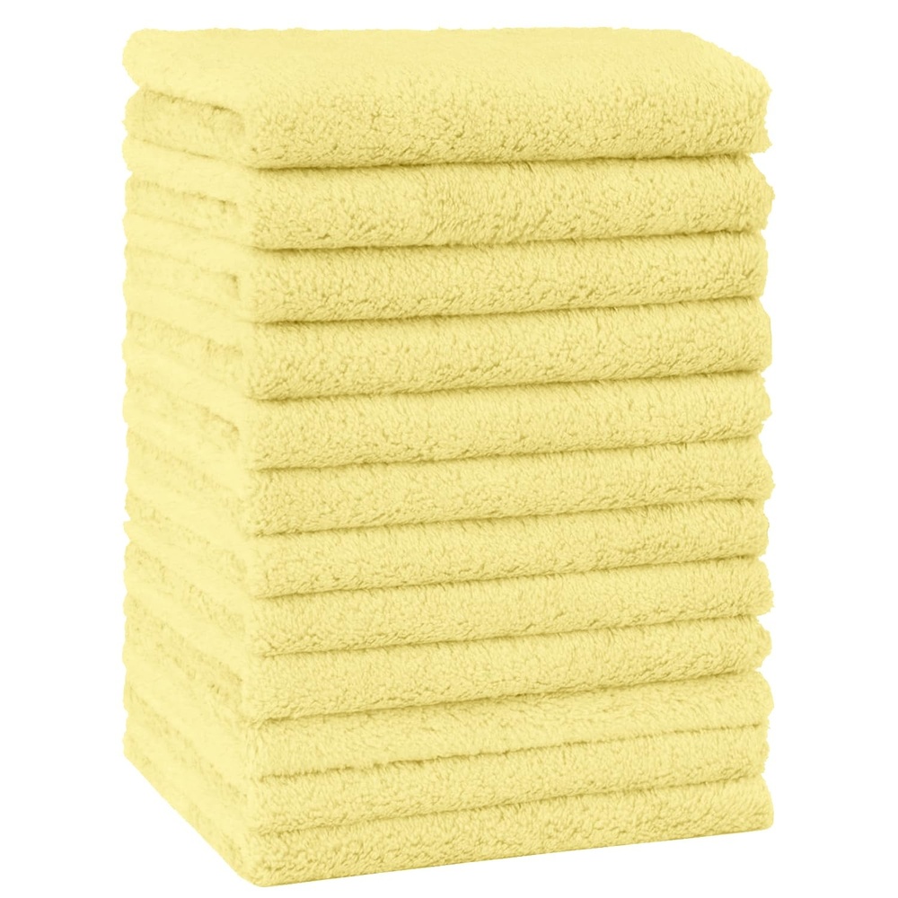 image:imageHOMEXCEL Baby Washcloths 24 Pack Microfiber Coral Fleece Soft Wash ClothsYellow